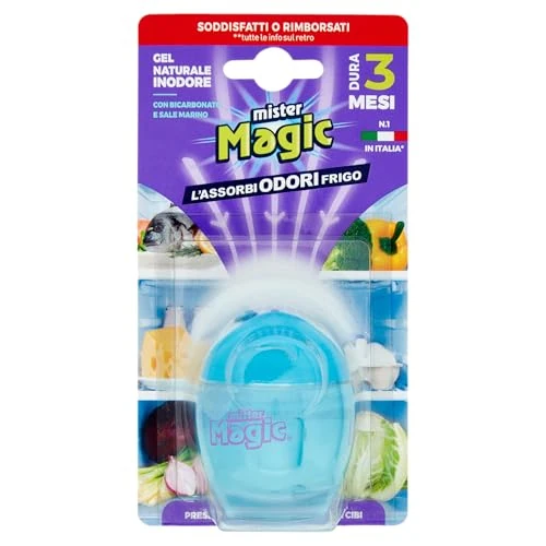 Mister Magic Fridge Odour Absorber Egg with Baking Soda and Sea Salt, Keeps Food Aroma Unchanged, Lasts up to 3 Months