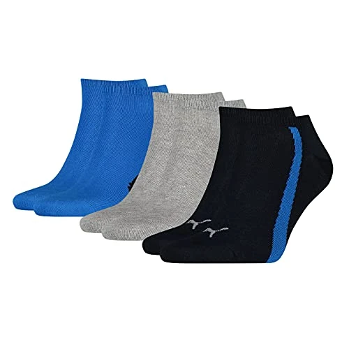 Offerta a tempo: PUMA Sneaker, Calzini Unisex - Adulto, Navy/Grigio/Blu 956, 35-38 (Pacco da 3) - 0.00% da 10.12 € a 10.12 €