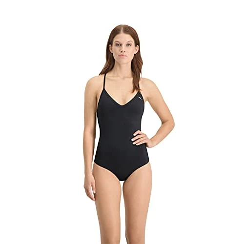 Limited-time offer: PUMA Women's Puma Women's V-neck Crossback One piece swimsuit, Black, XS UK from 32.00 £ to 32.00 £ (save 0.00%)