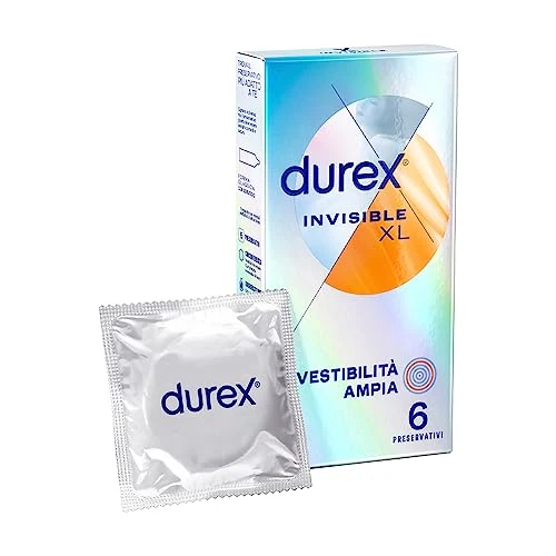 Durex Invisible Extra Large Ultra Thin High Sensitivity Condoms - 6 Condoms