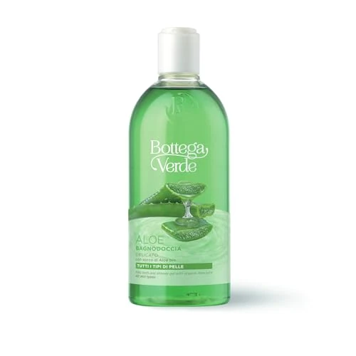Offerta a tempo: Bottega Verde - Aloe, Bagnodoccia Delicato, con Succo di Aloe Vera Bio, 400 ml, Deterge e Idrata con Delicatezza, per Tutti i Tipi di Pelle - 56% da 9.00 € a 3.99 €