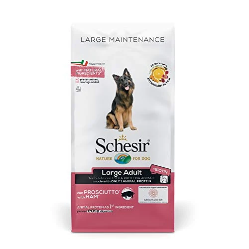 Offre limitée : Schesir, Alimentation pour Chiens Adultes Grande Taille Saveur Jambon Ligne Entretien Croquettes Format Sac 12 kg de 44.99 € à 44.99 € (0.00% de remise)