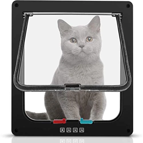 Oferta limitowana: Sailnovo Klapa dla psa, 4-drożne zamknięcie magnetyczne dla kotów i małych psów, drzwi dla psa, klapka dla zwierząt domowych (rozmiar XL, czarna) z 129.49 zł na 129.49 zł (oszczędź 0.00%)