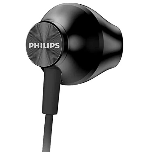 Philips cuffie auricolari con filo UE100BK/00 con prestazioni migliorate del basso (driver Neodym 14,2 mm, design ergonomico, cavo da 1 m), nero - modello 2020/2021