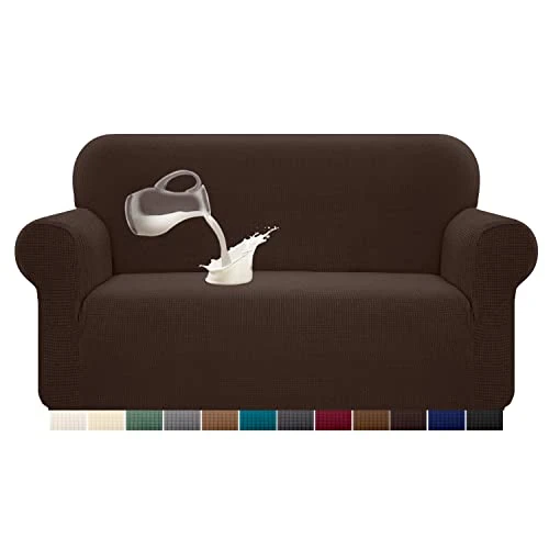 Offerta a tempo: Granbest Copridivano elasticizzato, impermeabile, 1 pezzo, in spandex, jacquard, con gommapiuma antiscivolo (2 posti, cioccolato) - 19% da 46.99 € a 38.28 €