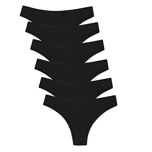 Offerta a tempo: Channo Culotte Donna in Cotone 6 Pezzi - Mutande Brasiliane Traspiranti e Comode, Slip Intimo Nero S/M - 0.00% da 14.99 € a 14.99 €