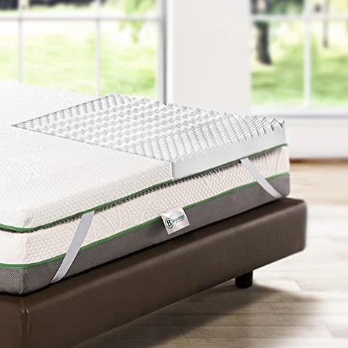 Zeitlich begrenztes Angebot: Bedshire Topper für Doppelbett, 160 x 200 cm, Memory-Schaum, Höhe 6 cm, mit abnehmbarem Bezug Futon, orthopädisch. von 162.68 € auf 162.68 € (0.00% Rabatt)