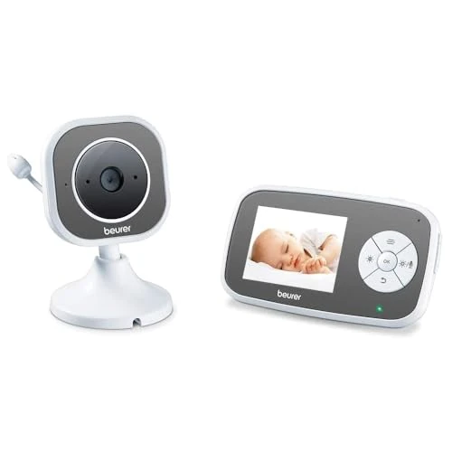 Offerta a tempo: Beurer BY 110 Babyphone Video Wi-Fi con Funzione di Visione Notturna a Infrarossi e Modalita ECO, Grigio - 77% da 153.99 € a 34.99 €