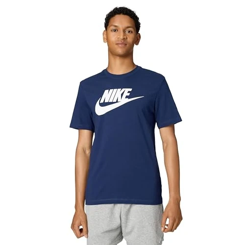 Offre limitée : Nike AR5004-411 M NSW Tee Icon Futura T-Shirt Homme Midnight Navy/White Taille M de 20.45 € à 20.45 € (0.00% de remise)