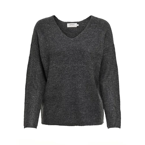 Offerta a tempo: Only Maglione da Donna ONLCAMILLA, Grigio Scuro mélange, L - 52% da 29.99 € a 14.27 €