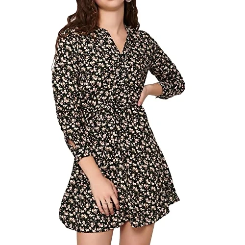 Oferta limitada: ONLY Onlcory L/S V-Neck Tunic Wvn Noos Top, Black/AOP: Sarah Ditsy Flower, L Mujeres de 32.99 EUR a 32.99 EUR (ahorro 0%)