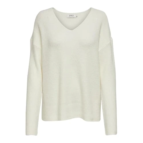 Limited-time offer: ONLY Womens Onlcamilla V-Neck L/S KNT Noos Pullover Sweater, Birch, S UK from 16.58 £ to 16.58 £ (save 0.00%)