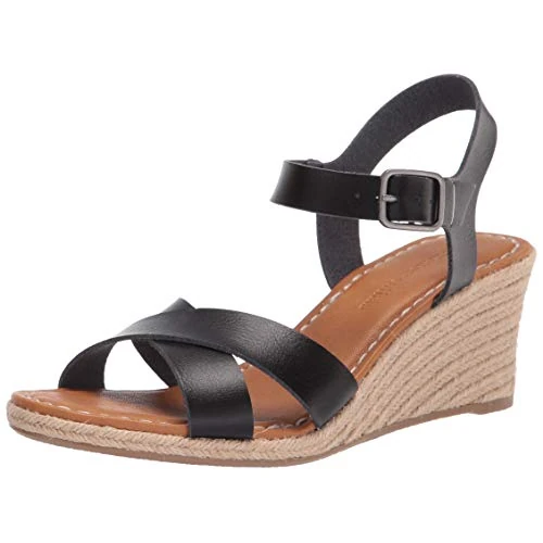 Offerta a tempo: Amazon Essentials Sandalo con Zeppa Donna, Nero, 42 EU - 31% da 16.08 € a 11.15 €