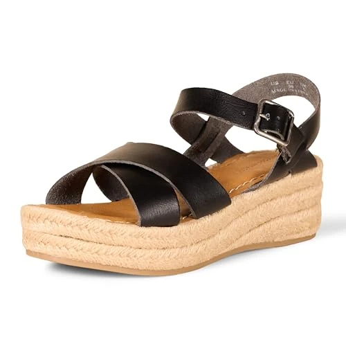 Offerta a tempo: Amazon Essentials Sandalo Espadrillas Flatform Donna, Nero, 43 EU - 0.00% da 14.19 € a 14.19 €