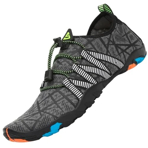 Offerta a tempo: SAGUARO Scarpe da Scoglio Uomo Scarpette da Scoglio Donna Scarpe Mare Antiscivolo Scarpette Mare Scarpe Acqua Asciugatura Rapida Scarpe per Spiaggia Immersione Surf Grigio Gr.48 EU - 7% da 27.99 € a 25.91 €