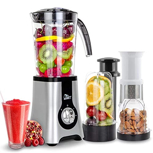 Offerta a tempo: Uten Mini Frullatore Smoothie, 5 in 1 Blender Juicer, Frullatori da Cucina, Mini Blender, Juicer per Frullato, Fucco di Frutta e Verdura, 22.000 Giri/Minuto, 380W, Senza BPA - 16% da 41.71 € a 35.22 €