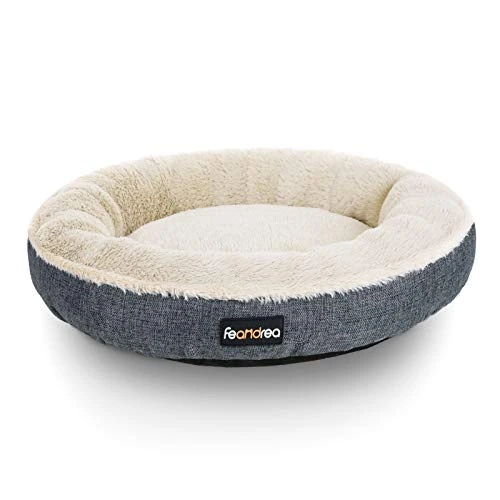 Tijdelijke aanbieding: Feandrea Hondenbed, kattenbed, rond, 55 cm, donkergrijs PGW055G01 | donkergrijs, collectie Beakon PGW055G01 van 19.39 € naar 19.39 € (0.0% korting)