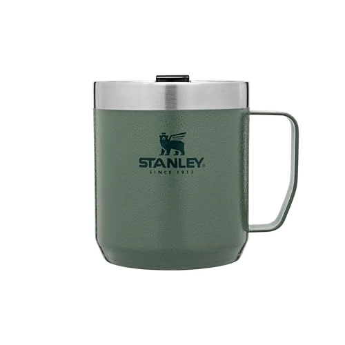 Stanley Classic Legendary Camp Mug Termo Café 0.35L - 1.5 Horas Caliente - 3 Horas Frío - Vaso Cafe para Llevar - Apta Para Lavavajillas - Vaso Termico de Acero Inoxidable - Green