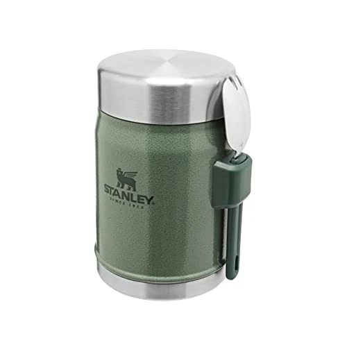 Tijdelijke aanbieding: Stanley 1913 Classic Legendary Food Jar Met Spork 0.4L - Hammertone Green | Lunchbox Houdt 7 Uur Warm, Of Koud - Dubbelwandige Isolatie - Lekvrije Thermosbeker - BPA-Vrij van 46.00 € naar 42.25 € (8% korting)