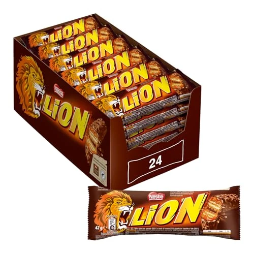 Tijdelijke aanbieding: Nestlé Lion Snacks met Toffee en Granen omhuld met Melkchocolade, 24 Snacks van 42 g van 23.25 EUR naar 23.25 EUR (korting 0%)
