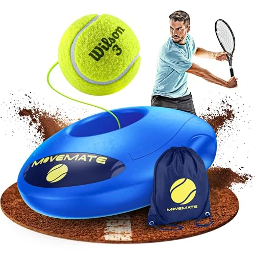 Zeitlich begrenztes Angebot: MOVEMATE Tennis-Trainer Set mit Wilson® Tennisball | innovatives Ballspiel für Draußen, im Garten, im Park für Kinder & Erwachsene | inkl. Transporttasche & Übungsvideos von 29.90 € auf 29.90 € (0.00% Rabatt)