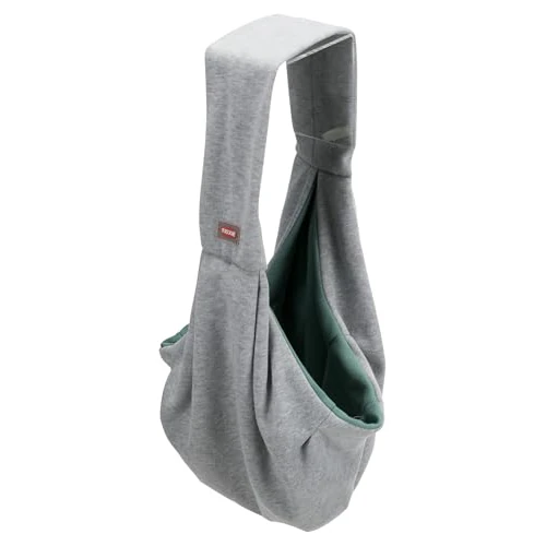 TRIXIE Front Pocket Soft – Carrying bag for puppies and small dogs – Optimal body contact – Integrated short leash – Polyester cotton – 22 × 20 × 60 cm – 28948