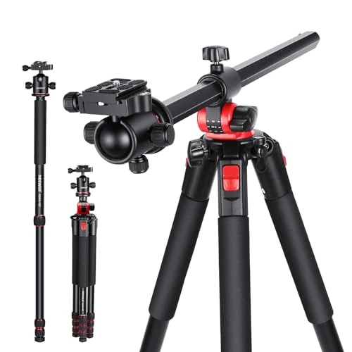 Limited-time offer: NEEWER 79 inch Camera Tripod Monopod with Center Column and Ball Head | Aluminum, Arca Type QR Plate, Bag, Horizontal Tripod Overhead Camera Mount for DSLR, Video Camcorder, Max Load: 33lb from $129.95 to $129.95 (save 0.00%)