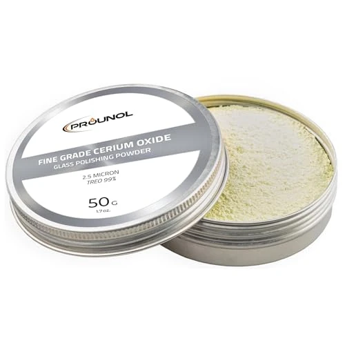 Offerta a tempo: Prounol Ossido di Cerio - 50 g, Polvere Lucidante per Vetri, Made in EU - 0.00% da 11.99 € a 11.99 €