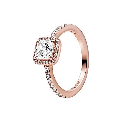 Limited-time offer: Pandora Timeless Elegance 14k Rose gold-plated ring with clear cubic zirconia, 48 from 94.00 £ to 76.67 £ (save 18.44%)