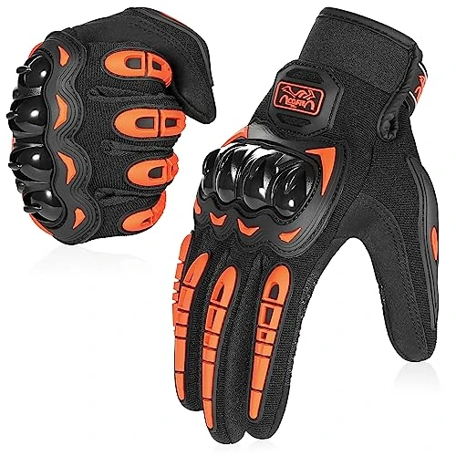 Limited-time offer: COFIT Motorcycle Gloves for Men and Women, Full Finger Touchscreen Motorbike Gloves for BMX ATV MTB Riding, Road Racing, Cycling, Climbing - Orange XXL from 26.35 £ to 26.35 £ (save 0.00%)