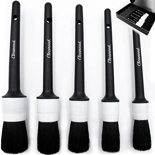 Offerta a tempo: PREMIUM Detailing Brush Set [5 Pz] - Pulizia delicata e facile - Uso universale - Per cerchi in lega, interni auto, moto - Spazzola di pulizia, spazzola per dettagli - 0.00% da 17.95 € a 17.95 €