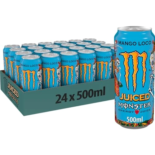 Offre limitée : Monster Energy Mango Loco avec jus tropicaux â avec acide carbonique, palette Energy Drink 24 x 500 ml et autocollant gratuit de 42.72 EUR à 24.00 EUR (remise 44%)