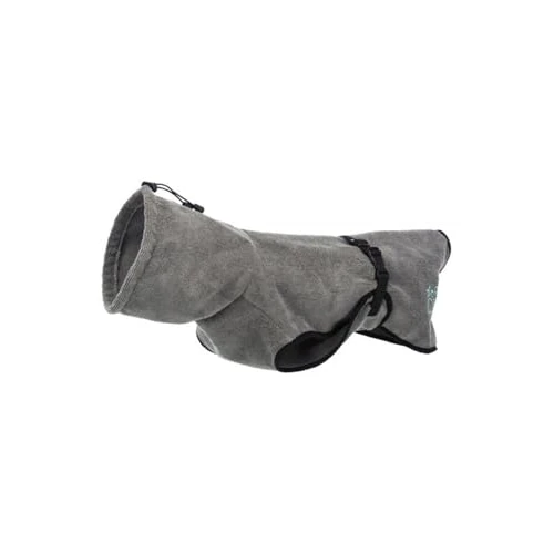 TRIXIE Bata de baño para Perros, Tela de Rizo, M 50 cm, Gris