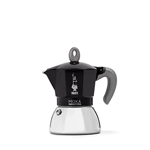 Limited-time offer: Bialetti - Moka Induction, Moka Pot, Suitable for All Types of Cookers, 4 Cups of Espresso (150ml), Black from 49.99 £ to 45.87 £ (save 8%)