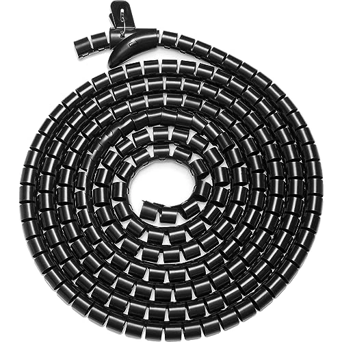 Offerta a tempo: DIGITUS Tubo flessibile a spirale per la gestione dei cavi - 5 m - Con supporto per l'inserimento - Tagliabile - Estensibile - Nero - 0.00% da 18.99 € a 18.99 €