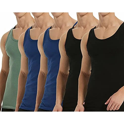 Offre limitée : Débardeur Homme Lot de 5 Maillot de Corps 100% Coton Musculation Sport Maillot de Corps Toutes Les Tailles et Les Couleurs de 24.84 EUR à 23.60 EUR (remise 5%)