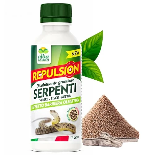 Offerta a tempo: Albagarden - Disabituante Repellente Barriera Per Serpenti - Dissuasore Naturale Per Allontanare Vipere Bisce Rettili - Granulare x 1 Litro - 12% da 16.90 € a 14.90 €