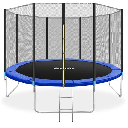 Offerta a tempo: tectake® Trampolino Elastico da Giardino con Rete di Sicurezza e Scaletta, Trampolino per Fitness, Sport e Tempo Libero, per Adulti e Bambini - Ø 396 cm - 17% da 239.90 € a 199.90 €