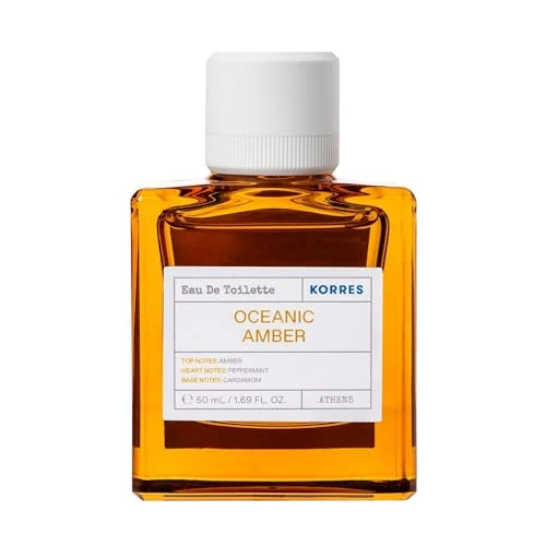 Offre limitée : KORRES Eau de Toilette Oceanic Amber, 88% d'Origine Naturelle, Parfum Mixte, Frais Intense, Longue Tenue, Flacon Verre Ambré, 50 ml, 1 Unité de 48.90 EUR à 18.90 EUR (remise 61%)