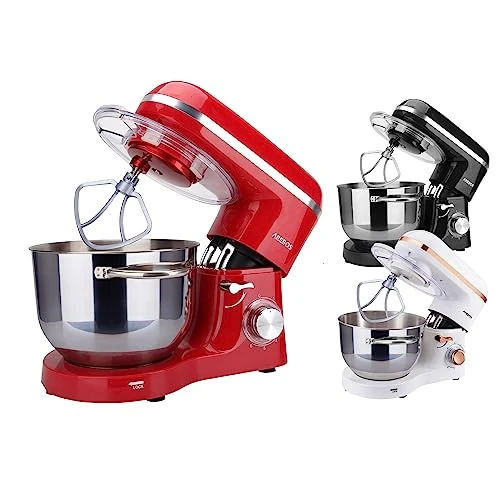 Offerta a tempo: Arebos Impastatrice Robot da Cucina 1500W | Rosso | Mixer Cucina 6L | Basso Rumore | Multifunzione Impastatore Planetario Professionale con Ganci, Frullare | 6 Velocità con Impulso Regolabile - 15% da 99.90 € a 84.91 €
