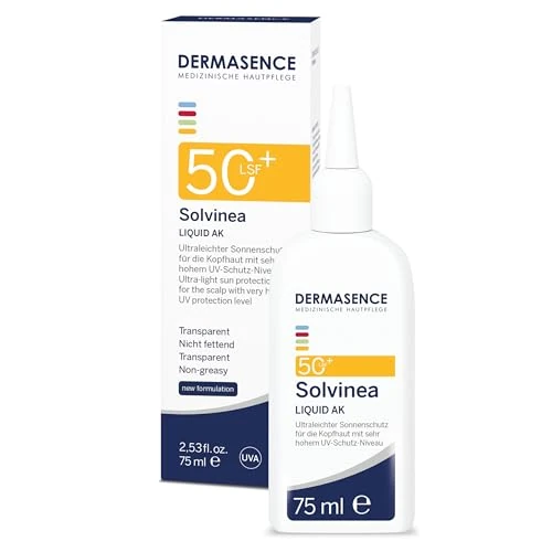 DERMASENCE Solvinea Liquid AK 50+ ultraleichter Sonnenschutz für die Kopfhaut, 75 ml Oplossing