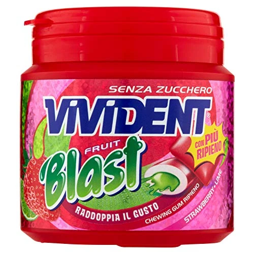 Offerta a tempo: Vivident Blast Fruit - Chewing Gum Gusto Fragola e Lime — 13% da 4,49 € a 3,89 €