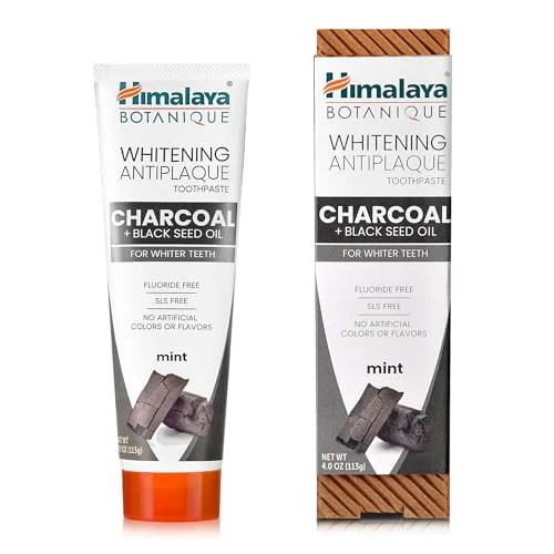 Himalaya, Whitening Antiplaque Toothpaste, Charcoal + Black Seed Oil, Mint, 4.0 oz (113 g)