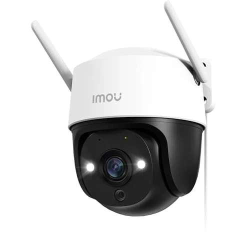 Imou 2K Überwachungskamera Aussen mit AI Personen-/Fahrzeugerkennung, 360° PTZ WLAN Kamera Outdoor, Vollfarbige Nachtsicht, Automatischer Verfolgung, 2-Wege-Audio, Sirene, IP66, Funktioniert mit Alexa