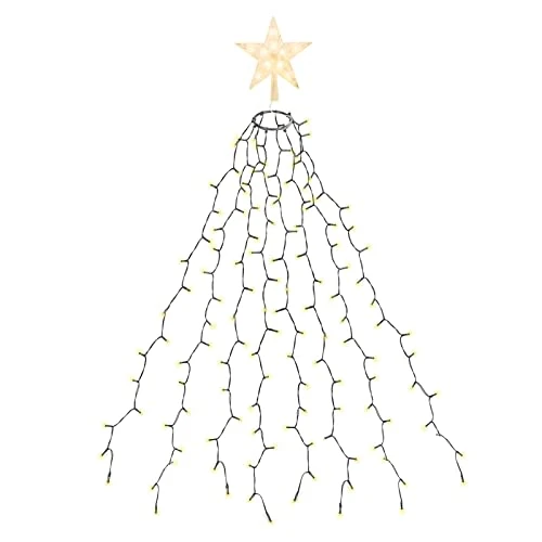 Oferta limitada: SALCAR Luces para Árbol de Navidad con Anillo y Estrella, 290LED 2m x 8 Guirnaldas Cadena de Luces con 8 Modos, Impermeable Decoración Árbol Navideña Exterior Interior, Blanco Cálido de 31.96 € a 31.96 € (ahorro 0.00%)