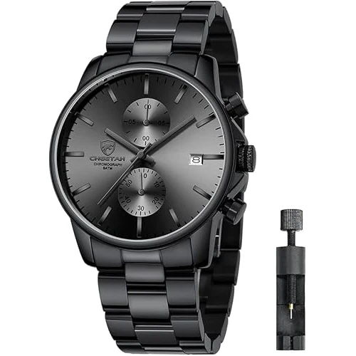 Oferta limitada: Affute Reloj de Cuarzo con cronógrafo de Acero Inoxidable y Metal, Resistente al Agua, con Fecha automática en manecillas Coloridas de 49.99 € a 43.99 € (ahorro 12%)