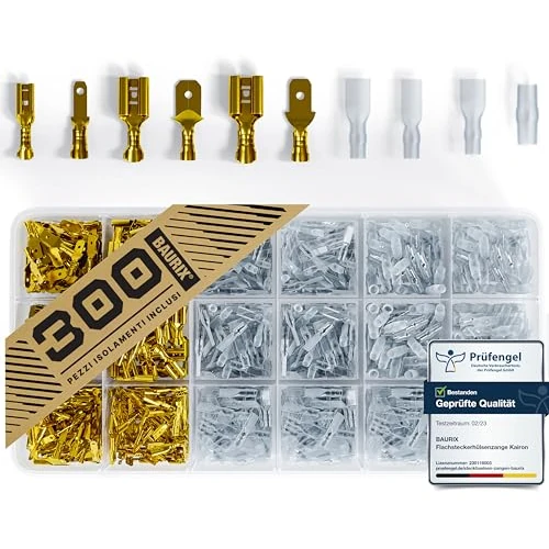 Oferta limitada: BAURIX® Conectores Faston Surtido 300 Piezas – aislados 2,8-6,3 mm de 12.99 € a 8.65 € (ahorro 33%)