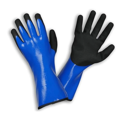 Limited-time offer: Rosteing Liquid Nitrile Long Multi-Purpose Gloves Size 10 100% Waterproof Black from 16.15 £ to 14.94 £ (save 7.49%)