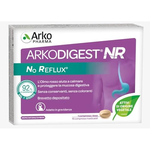 Offerta a tempo: Arkopharma Arkodigest No Reflux - Integratore Alimentare Digestivo - Con Olmo Rosso - 100% Vegetale e Minerale - 1 Confezione da 16 Compresse - 46% da 8.15 € a 4.44 €