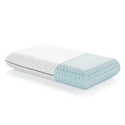 LUCID Gel Memory Foam Pillow 40 x 70 cm - Breathable - Cooling Effect - Washable Cover - Oeko-Tex Pillow, White